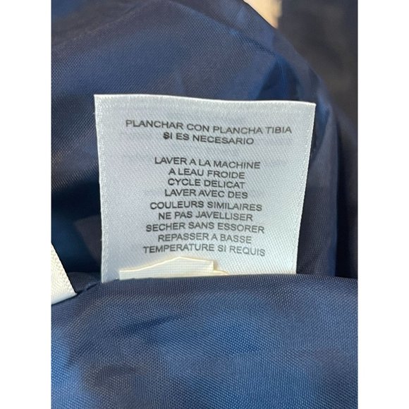 Nine West Womens Polka Dots Fit & Flare Dress Back Zip V Neck 100% Cotton Navy 4 - Picture 9 of 9